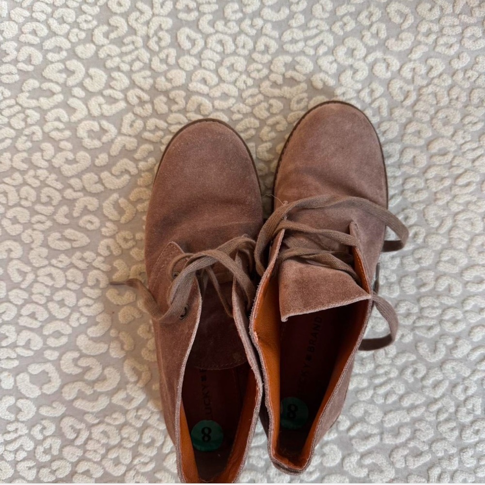 Lucky Brand Brown Lace Up Boots